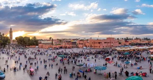 Marrakech architecture and local atmosphere