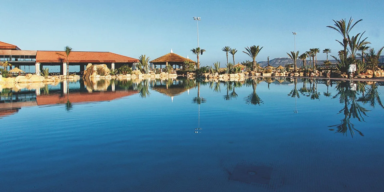 Piscine et palmiers — Riu Tikida Dunas